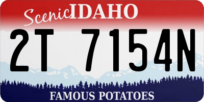 ID license plate 2T7154N