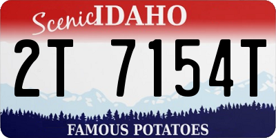 ID license plate 2T7154T