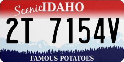 ID license plate 2T7154V
