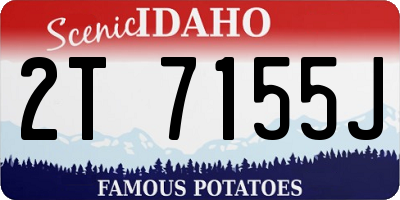 ID license plate 2T7155J