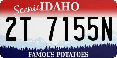 ID license plate 2T7155N