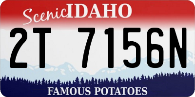 ID license plate 2T7156N
