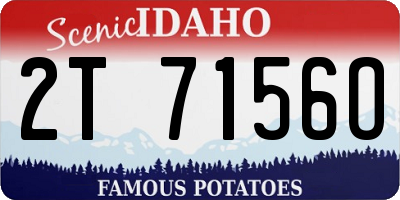 ID license plate 2T7156O