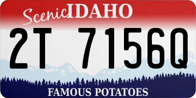 ID license plate 2T7156Q