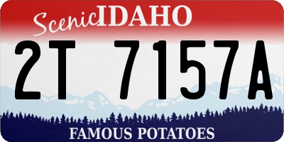 ID license plate 2T7157A