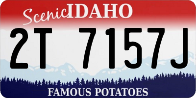 ID license plate 2T7157J