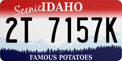 ID license plate 2T7157K