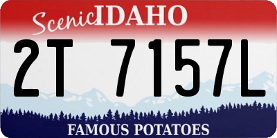 ID license plate 2T7157L