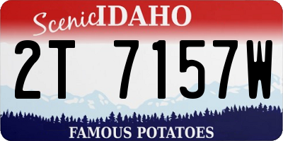 ID license plate 2T7157W
