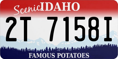 ID license plate 2T7158I