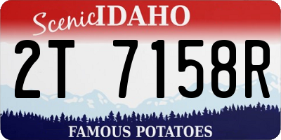 ID license plate 2T7158R