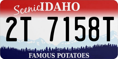 ID license plate 2T7158T