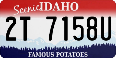 ID license plate 2T7158U
