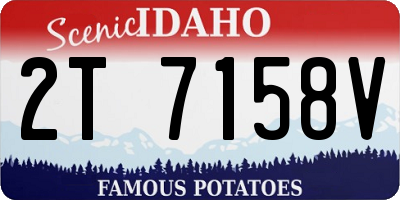 ID license plate 2T7158V