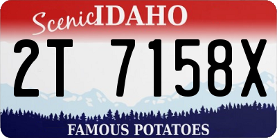 ID license plate 2T7158X