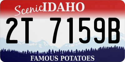 ID license plate 2T7159B