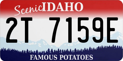 ID license plate 2T7159E