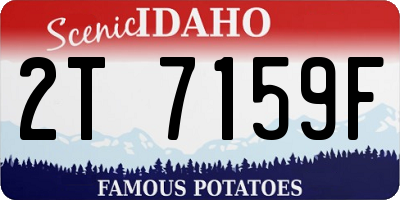 ID license plate 2T7159F