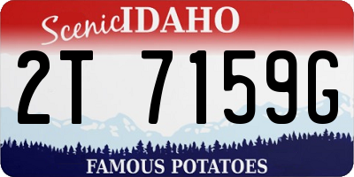 ID license plate 2T7159G