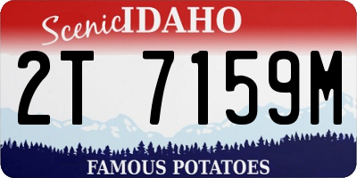 ID license plate 2T7159M