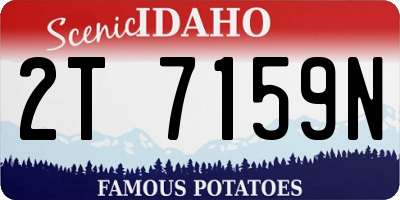ID license plate 2T7159N