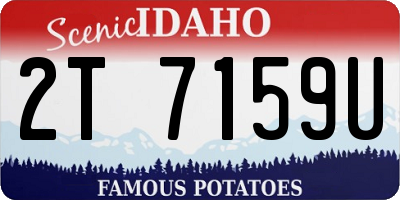 ID license plate 2T7159U