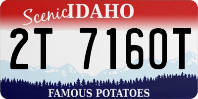 ID license plate 2T7160T