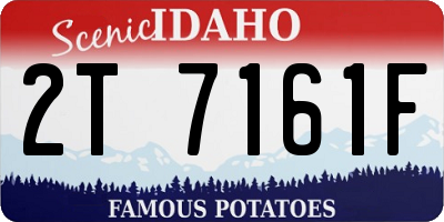ID license plate 2T7161F