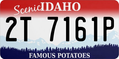 ID license plate 2T7161P