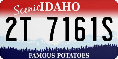 ID license plate 2T7161S