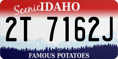 ID license plate 2T7162J