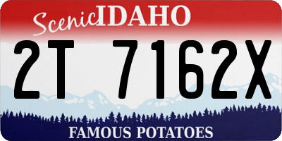 ID license plate 2T7162X