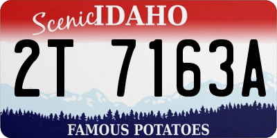 ID license plate 2T7163A