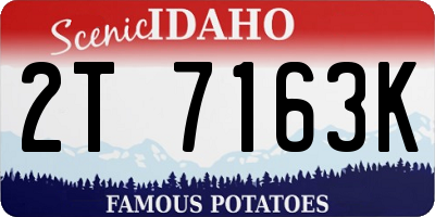 ID license plate 2T7163K