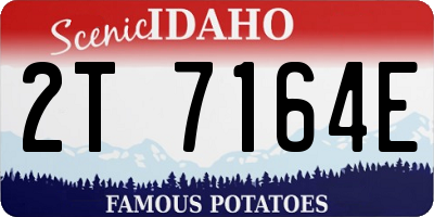 ID license plate 2T7164E