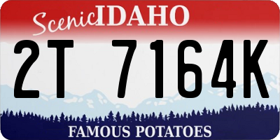 ID license plate 2T7164K