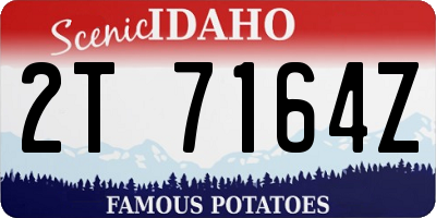 ID license plate 2T7164Z
