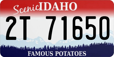 ID license plate 2T7165O