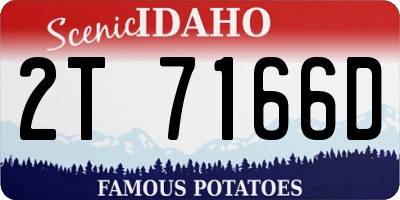 ID license plate 2T7166D