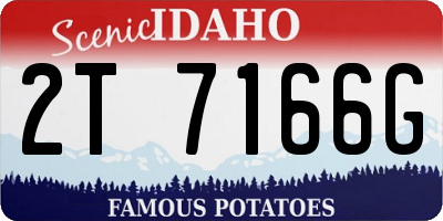 ID license plate 2T7166G
