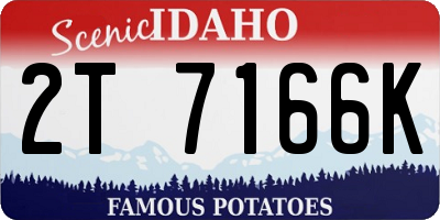 ID license plate 2T7166K