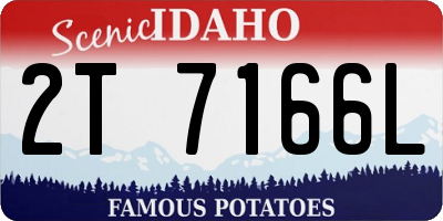 ID license plate 2T7166L