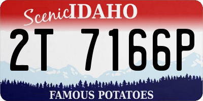 ID license plate 2T7166P