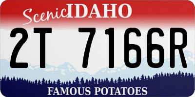 ID license plate 2T7166R