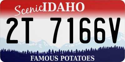 ID license plate 2T7166V