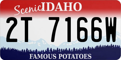 ID license plate 2T7166W