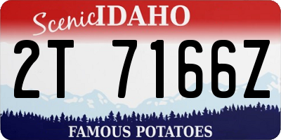 ID license plate 2T7166Z