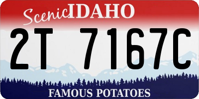 ID license plate 2T7167C