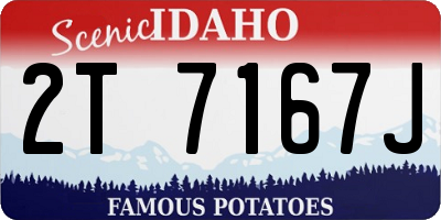 ID license plate 2T7167J