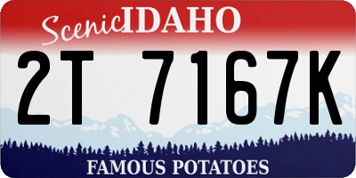 ID license plate 2T7167K